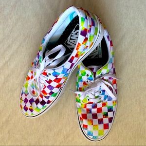 🔥 like NEW vans tie dye checkerboard sneakers